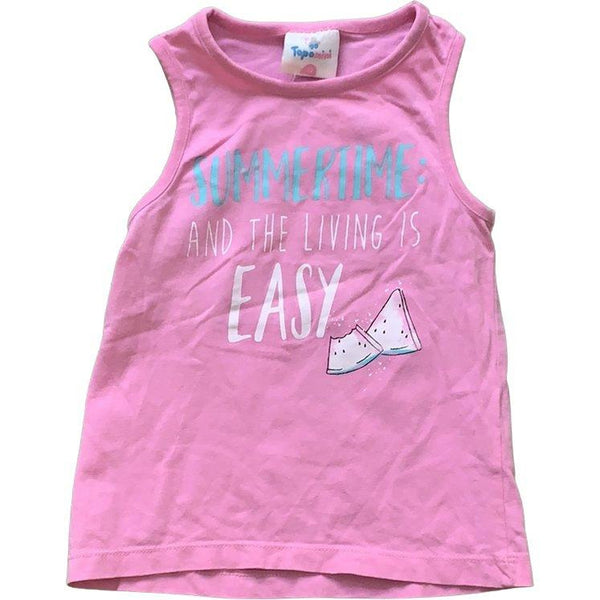 Ärmelloses Shirt "Summertime: And the living is easy" - Emily's Wunderlädchen Baby- und Kindersecondhand