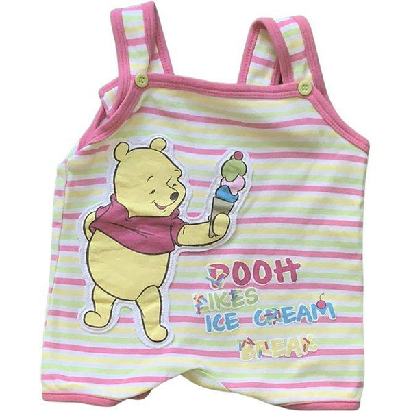 Babystrampler kurz "Pooh likes ice cream break" - Emily's Wunderlädchen Baby- und Kindersecondhand