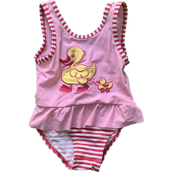 Badeanzug gestreift mit Ente - Emily's Wunderlädchen Baby- und Kindersecondhand