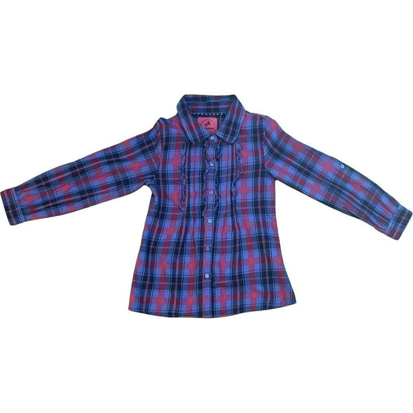 Bluse langarm karo - Emily's Wunderlädchen Baby- und Kindersecondhand