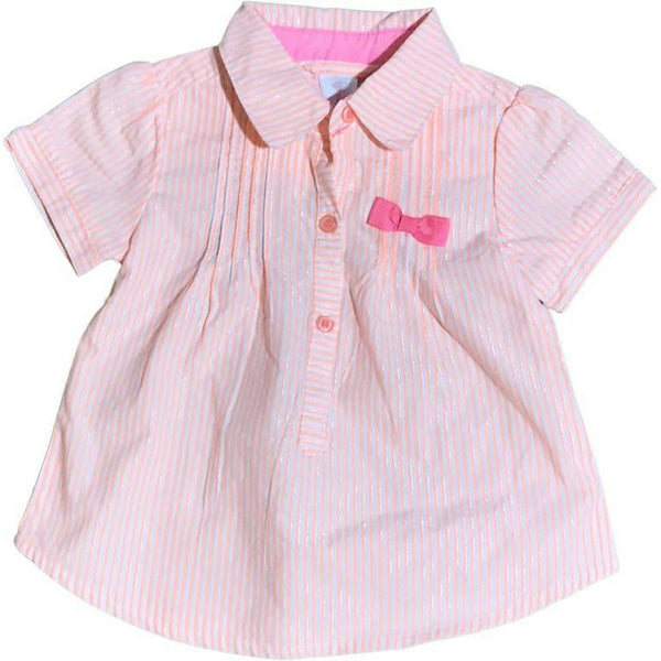 Bluse mit Schleife und Glitzereffekt gestreift - Emily's Wunderlädchen | Baby- und Kindersecondhand