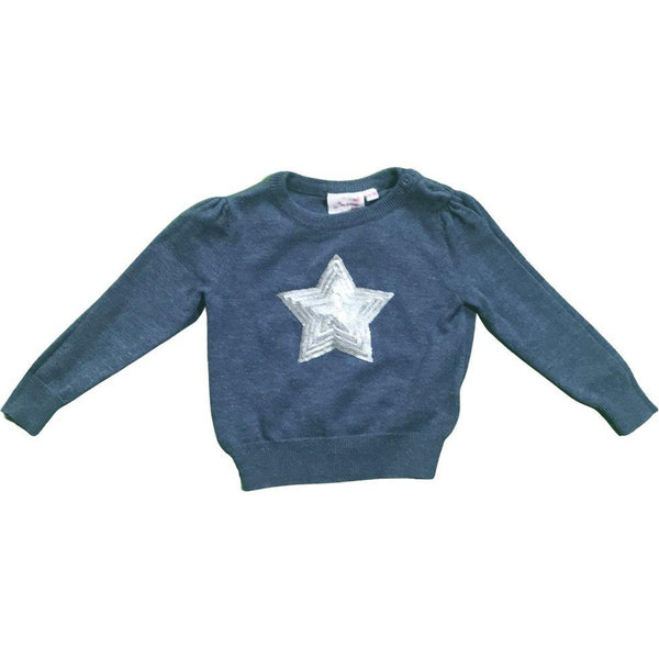 Feinstrickpullover mit Pailettenstern - Emily's Wunderlädchen Baby- und Kindersecondhand