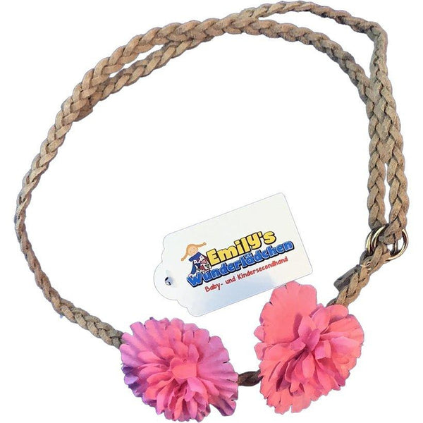 Geflochtener Gürtel mit 2 Blumen - Emily's Wunderlädchen Baby- und Kindersecondhand