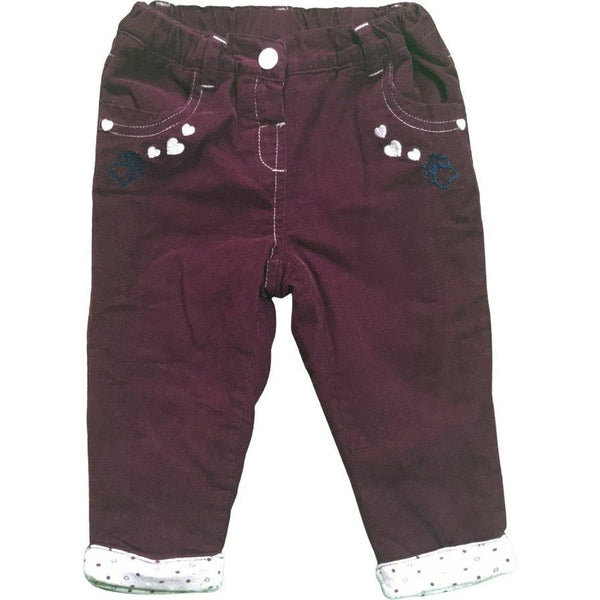 Gefütterte Cordhose mit Herzchen - Emily's Wunderlädchen Baby- und Kindersecondhand