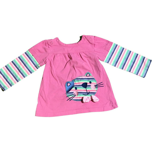 Langarmshirt mit Kätzchengesicht