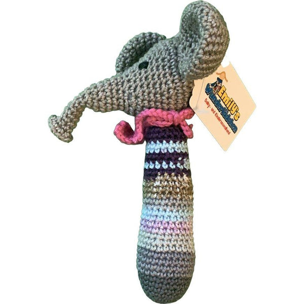 Häkeltier Maus mit langer Nase und Schleife - Emily's Wunderlädchen Baby- und Kindersecondhand