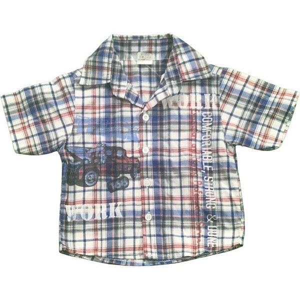 Hemd kurz Truck Work kariert - Emily's Wunderlädchen Baby- und Kindersecondhand