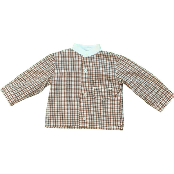 Hemd lang kariert mit Stehkragen - Emily's Wunderlädchen Baby- und Kindersecondhand