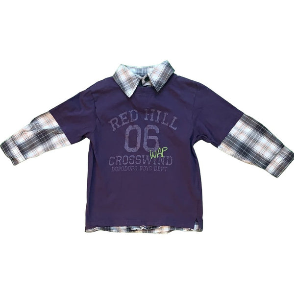 Hemd mit Shirt lang kariert - Emily's Wunderlädchen Baby- und Kindersecondhand