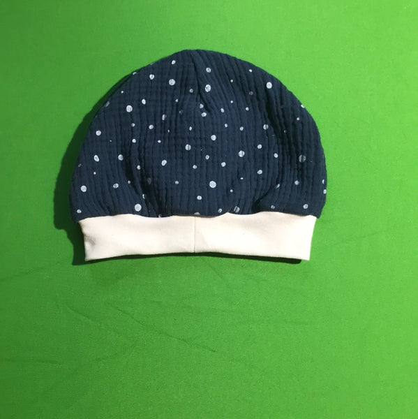 Musselin Mütze 12-18 M.
