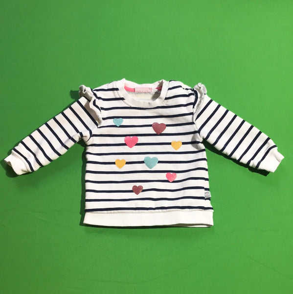 Pullover mit bunten Herzchen