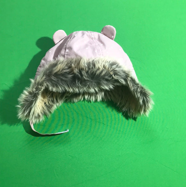 Pelz Mütze mit Herzchen