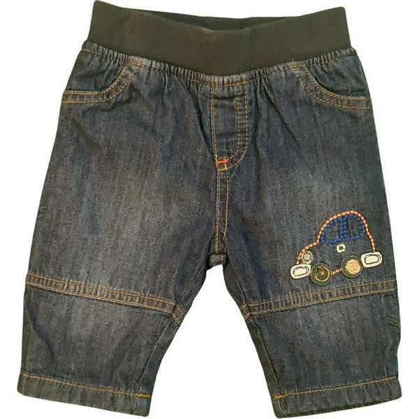 Jeanshose mit Gummibund und Auto - Emily's Wunderlädchen Baby- und Kindersecondhand