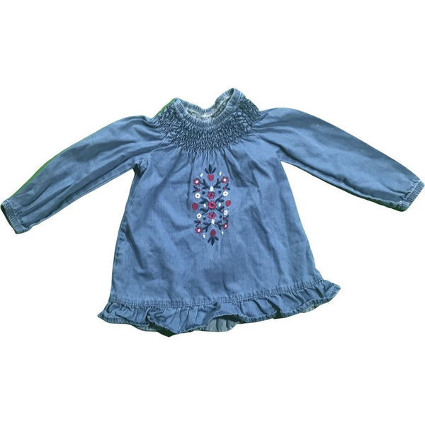Jeanskleid mit Stickereien - Emily's Wunderlädchen Baby- und Kindersecondhand
