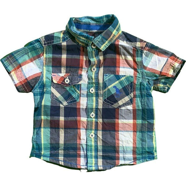 Kariertes Hemd "Hear me roar" - Emily's Wunderlädchen Baby- und Kindersecondhand