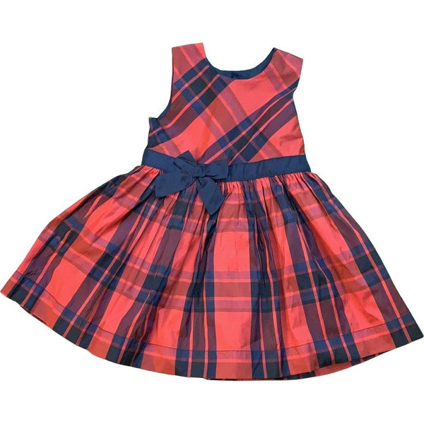 Kleid kariert mit schwarzer Schleife - Emily's Wunderlädchen Baby- und Kindersecondhand