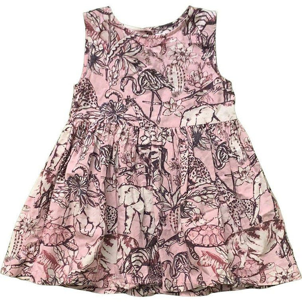 Kleid mit Tieren und Pflanzen - Emily's Wunderlädchen Baby- und Kindersecondhand