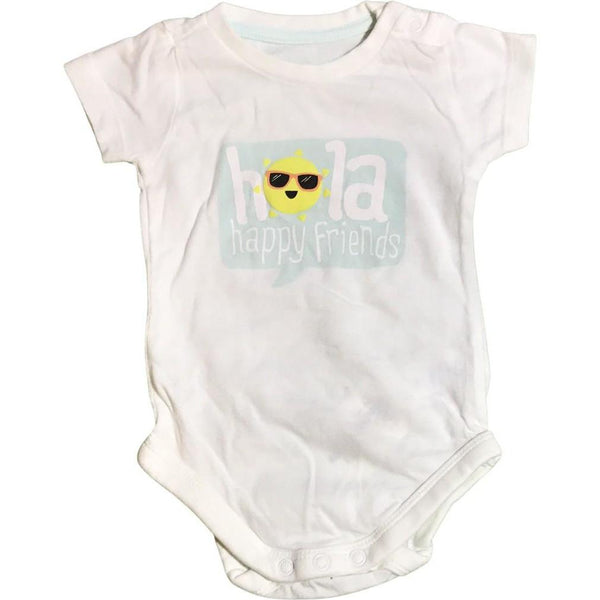 Kurzarmbody "Hola happy friends" - Emily's Wunderlädchen | Baby- und Kindersecondhand