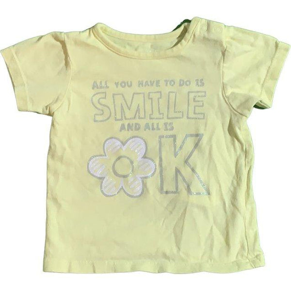 Kurzarmshirt "All you have to do is smile and all is ok" - Emily's Wunderlädchen Baby- und Kindersecondhand