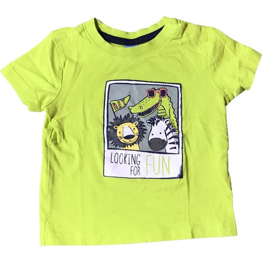 Kurzarmshirt "Looking for fun" - Emily's Wunderlädchen Baby- und Kindersecondhand