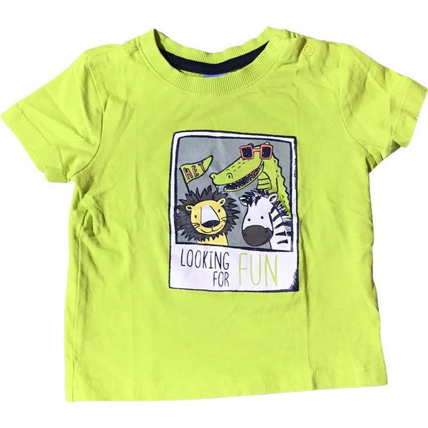 Kurzarmshirt "Looking for fun" - Emily's Wunderlädchen Baby- und Kindersecondhand