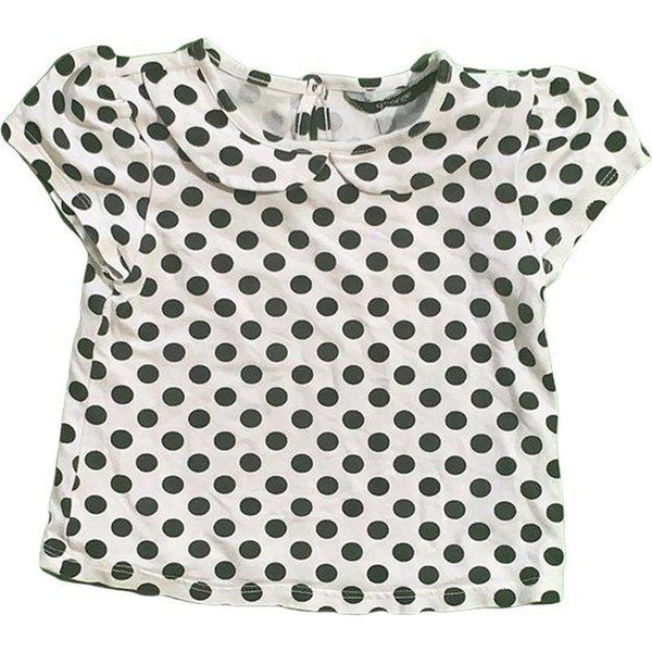 Kurzarmshirt mit Bubikragen gepunktet - Emily's Wunderlädchen Baby- und Kindersecondhand