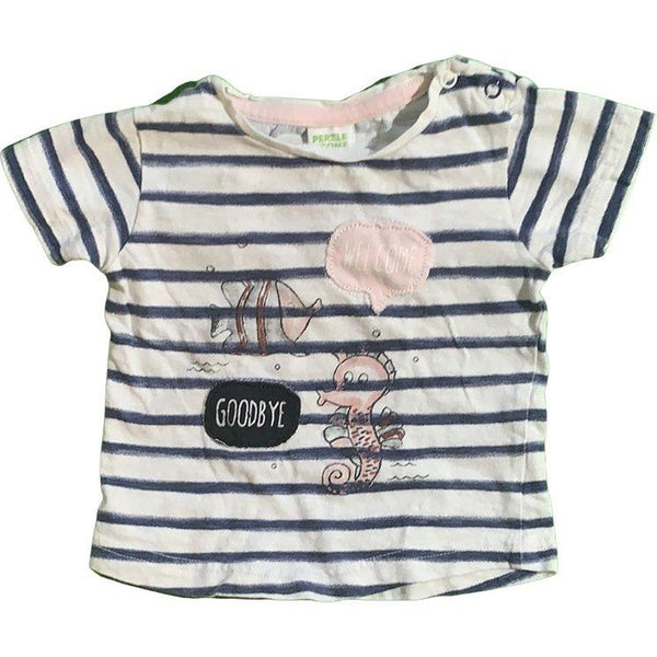 Kurzarmshirt "Unterwasser" gestreift - Emily's Wunderlädchen Baby- und Kindersecondhand