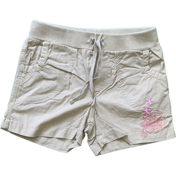 kurze Stoffhose mit Blumenstickerei - Emily's Wunderlädchen Baby- und Kindersecondhand