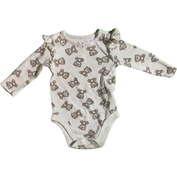 Langarmbody mit Rüschen und Bären - Emily's Wunderlädchen Baby- und Kindersecondhand