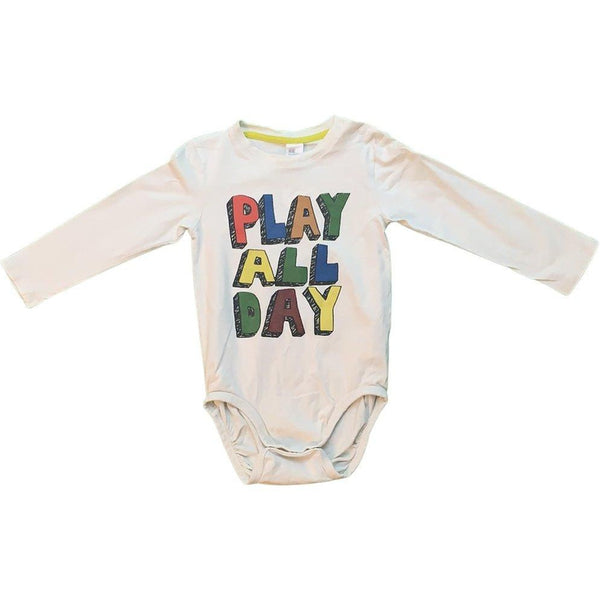 Langarmbodyarm Play all day - Emily's Wunderlädchen Baby- und Kindersecondhand