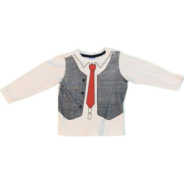 Langarmshirt mit Krawattenaufdruck - Emily's Wunderlädchen Baby- und Kindersecondhand