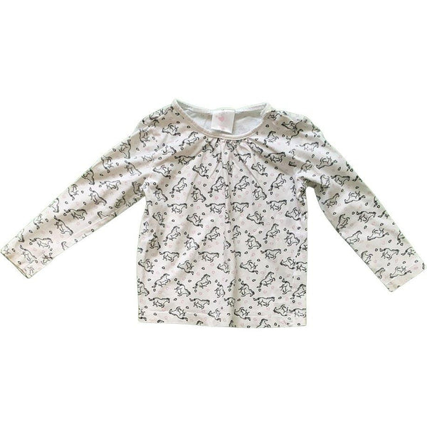 Langarmshirt mit Pferden und Herzen - Emily's Wunderlädchen Baby- und Kindersecondhand