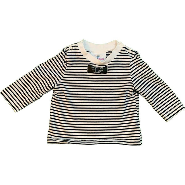 Langarmshirtgestreift mit Krawatte - Emily's Wunderlädchen Baby- und Kindersecondhand