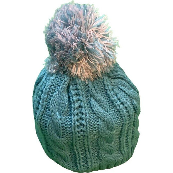 Mütze gestrick mit Bommel - Emily's Wunderlädchen Baby- und Kindersecondhand