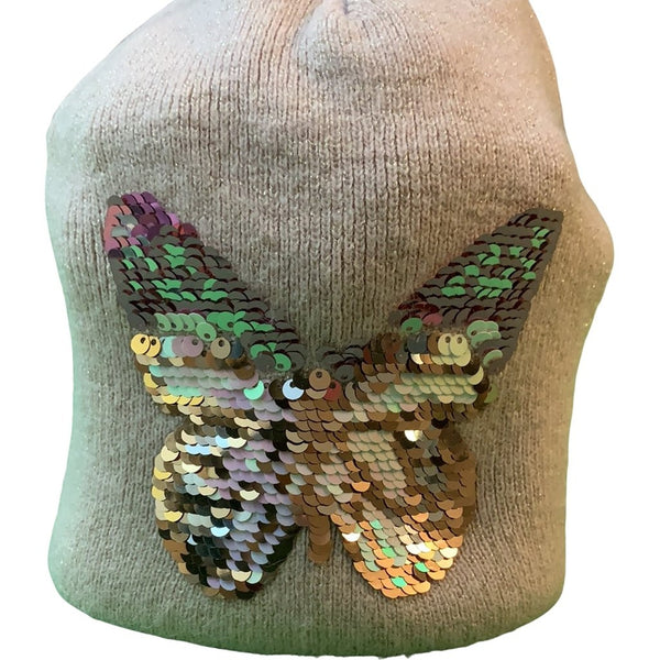 Mütze mit Pailetten/Schmetterling - Emily's Wunderlädchen Baby- und Kindersecondhand