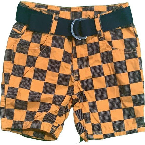 Neuwertig Hose kurz mit Gürtel kariert - Emily's Wunderlädchen Baby- und Kindersecondhand