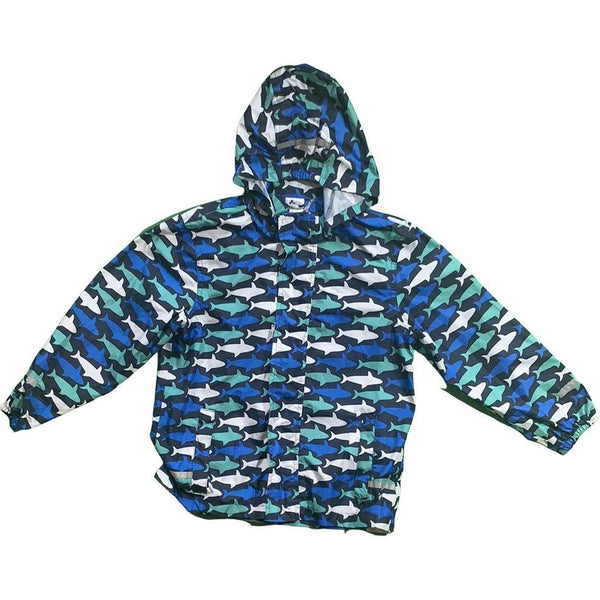 Regenjacke mit Haien - Emily's Wunderlädchen Baby- und Kindersecondhand