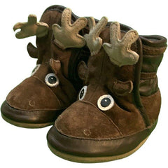 Robeez Lederschuhe Elch braun 0 - 6 M. - Emily's Wunderlädchen Baby- und Kindersecondhand