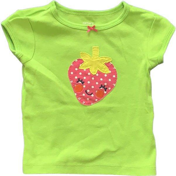 Shirt kurz mit Erdbeere - Emily's Wunderlädchen Baby- und Kindersecondhand