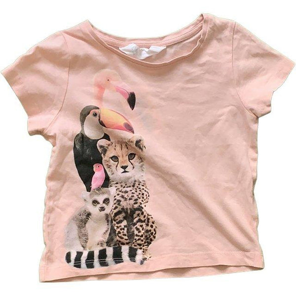 Shirt kurz mit Tierdruck - Emily's Wunderlädchen Baby- und Kindersecondhand