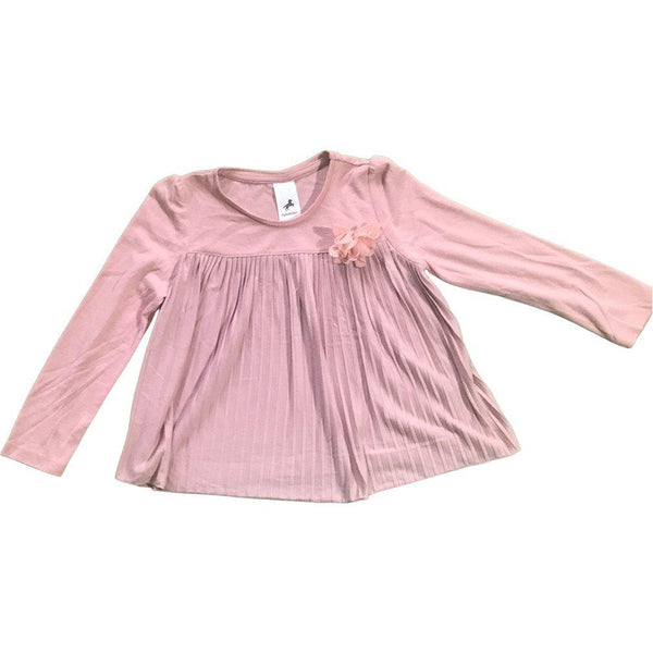 Shirtbluse mit Blümchenaccessoire - Emily's Wunderlädchen Baby- und Kindersecondhand