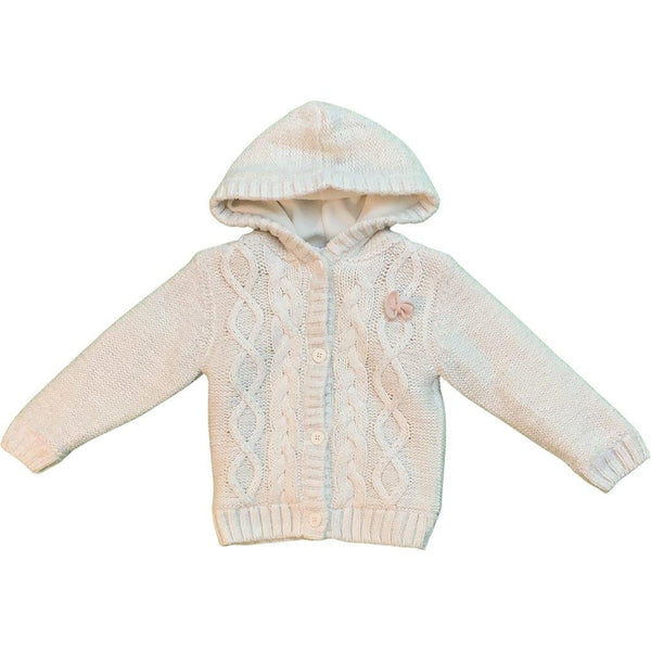 Strickjacke gefüttert mit Knöpfen und Schleife - Emily's Wunderlädchen Baby- und Kindersecondhand