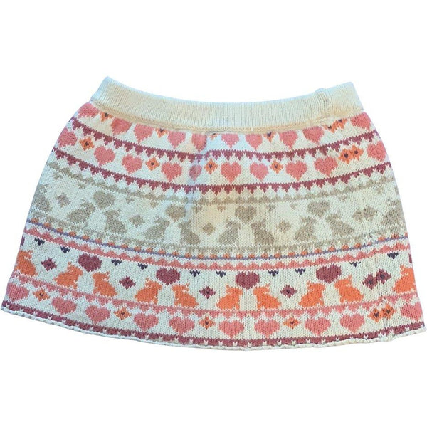Strickrock mit Hasen und Herzen - Emily's Wunderlädchen Baby- und Kindersecondhand