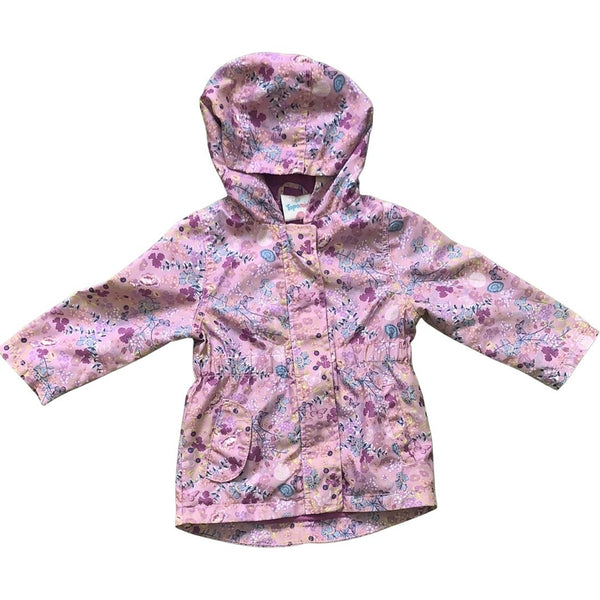 Übergangsjacke mit Blümchenmuster und Kapuze - Emily's Wunderlädchen Baby- und Kindersecondhand